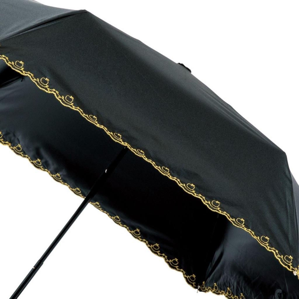 Moonbat Folding Parasol for Suitable for Sunny and Rainy UV Apple Scallop Black [Esta] Women, Days, Protection, Design, 31-230-30263-05