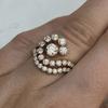 Luxurious Multi-layered Bezel-set Artificial Gemstone Ring Made of Copper for Ladies' Jewelry Suitable for Banquets and Weddings