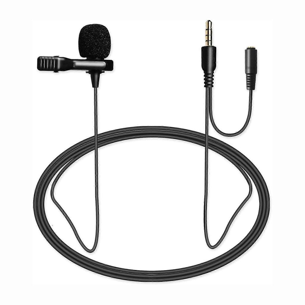 USB-C Lavalier Lapel Microphone with Real Time Monitor Socket for iPhone 15 16 iPad Type-C Android Smartphone Laptop