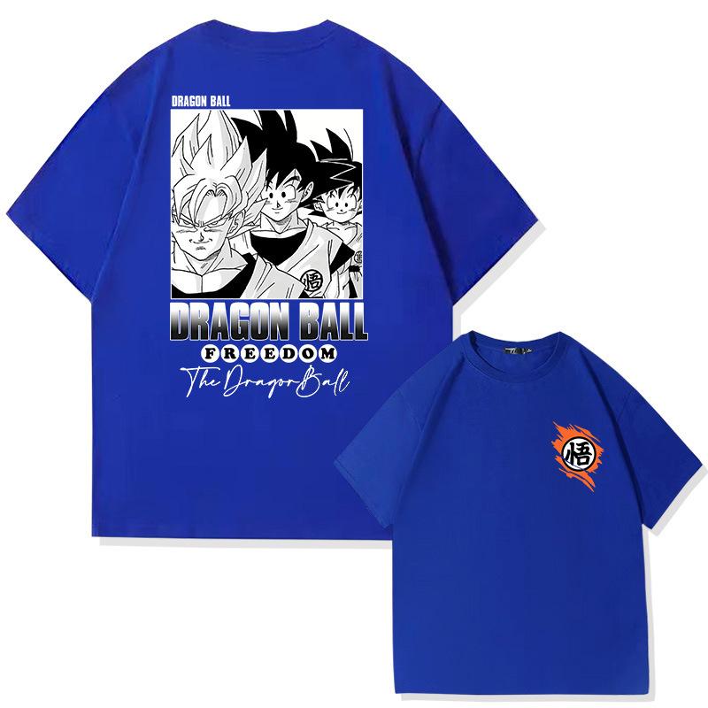 2025 MINISO Anime Dragon Ball T-Shirt Goku Cartoon Summer T Shirt Children's T-shirt Outdoor Casual Parent-child Tops Trendy Children's Tshirts