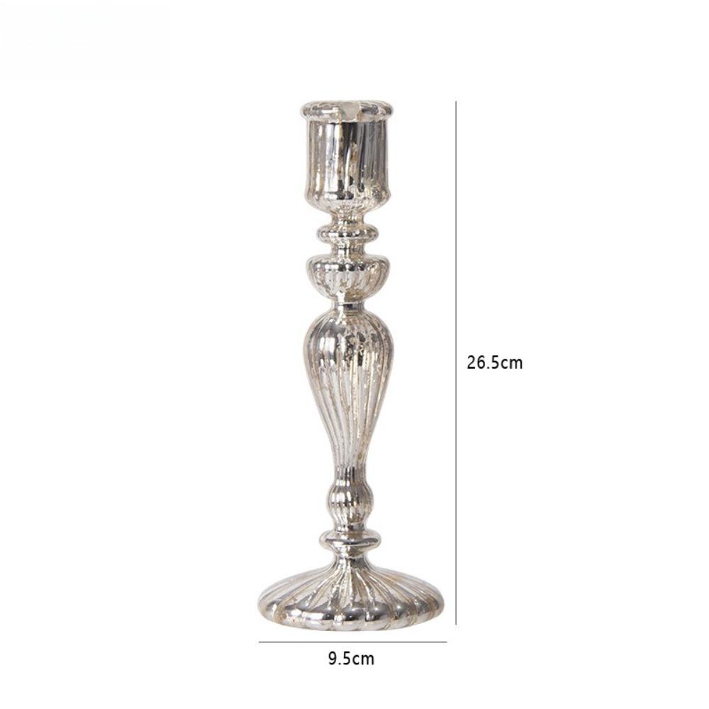 Vintage Glasljushållare Romantisk Ljusmiddagsdekoration Bröllopsbordsdekorationer Tillbehör Heminredning