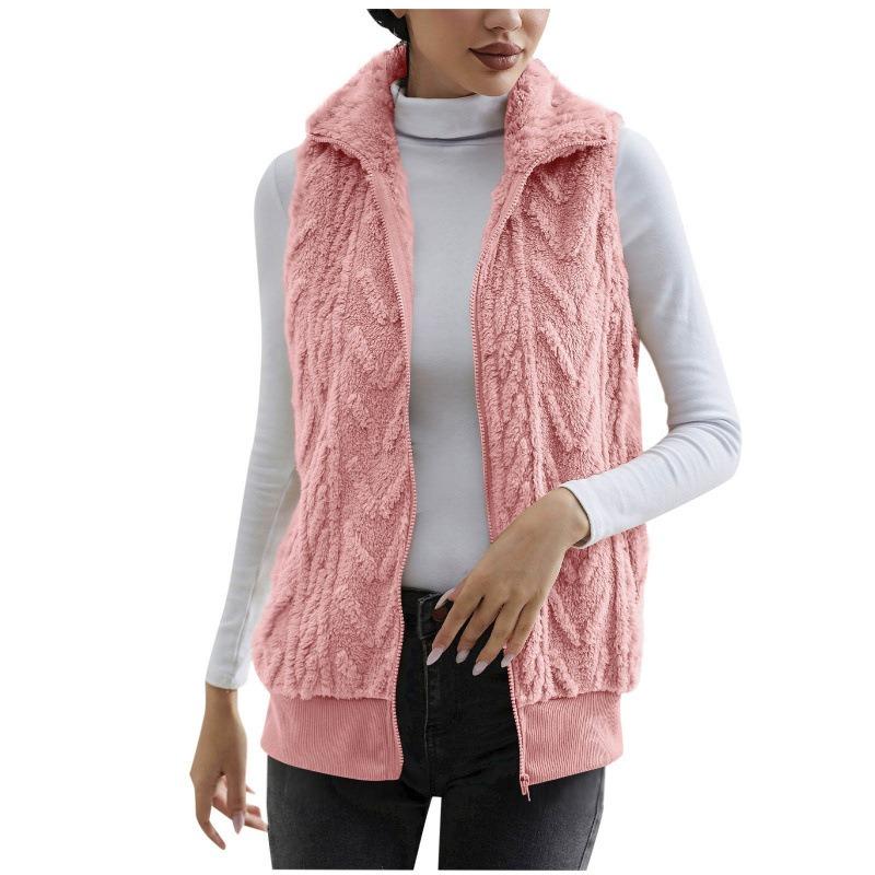 Women S Thick Fleece Sleeveless Vest For Autumn Winter