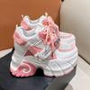 Chunky Sneakers Casual Vulcanized Shoes Woman High Platform Breathable Mesh Sneakers 10CM Women Sports Dad Shoes