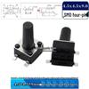 SMD Tactile Micro Switch 4.5x4.5mm, Height Options: 3.8-9mm, Copper Pins