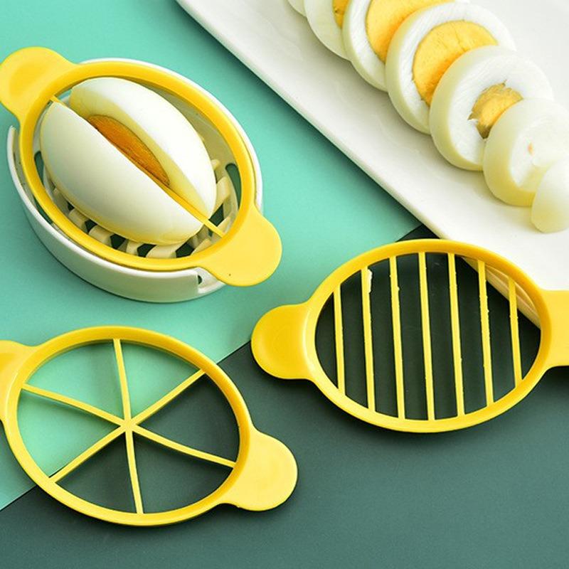 2pcs Multifunction Plastic Egg Slicer for Mushroom Kiwi Tomato Handheld Kitchen Tool