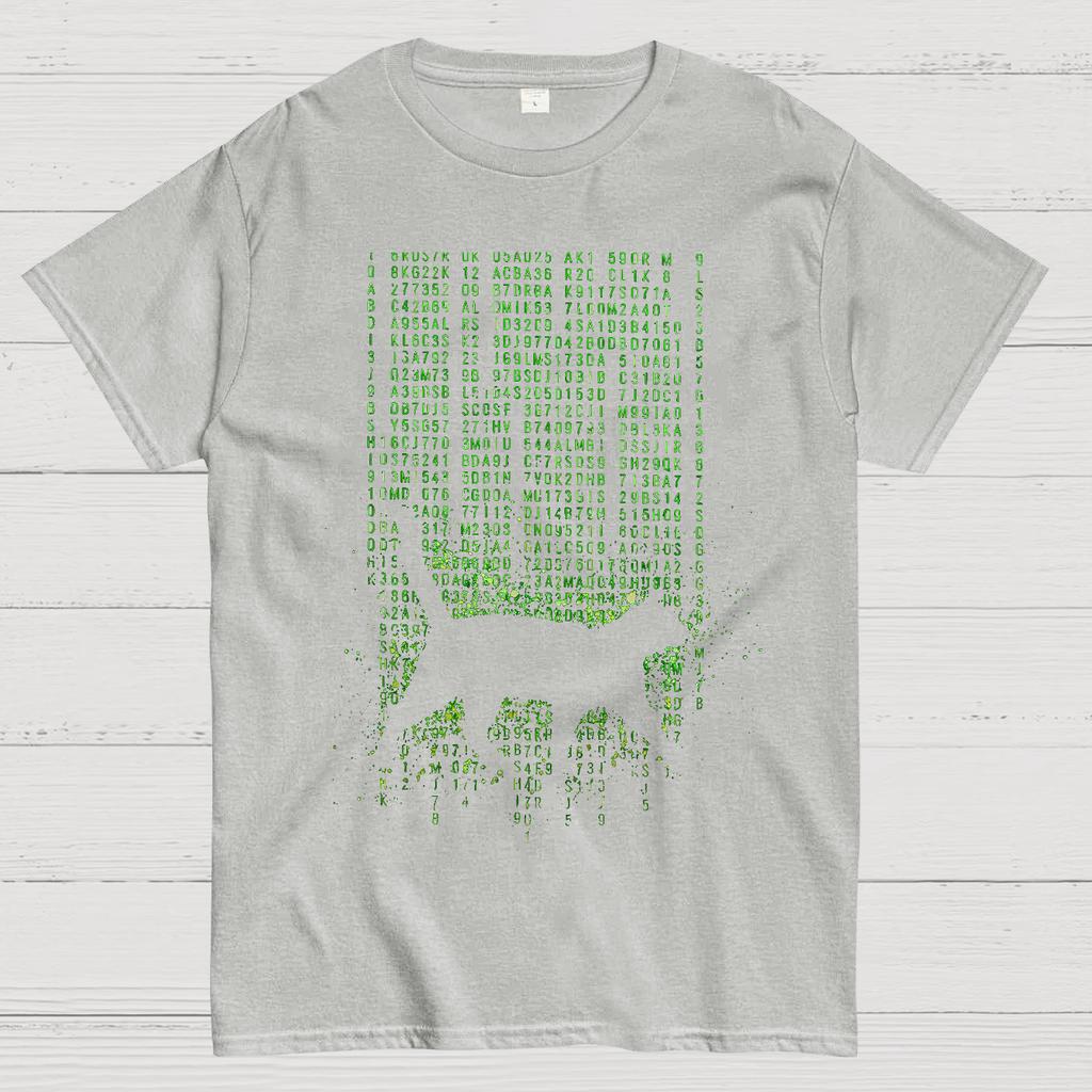 Digital Cat Print Short Sleeve Creative Design Top Fashion Casual Loose T-shirt Sports Street Wear Unisex