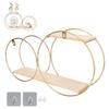 Wall Hanging Storage Shelf Metal Round Decorative Wall Mount Floating Organizer for Bathroom