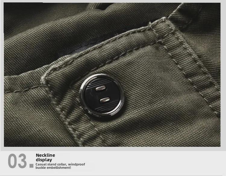 Chaqueta informal estilo militar para hombre: traje de vuelo de talla grande para deportes al aire libre y trabajo.