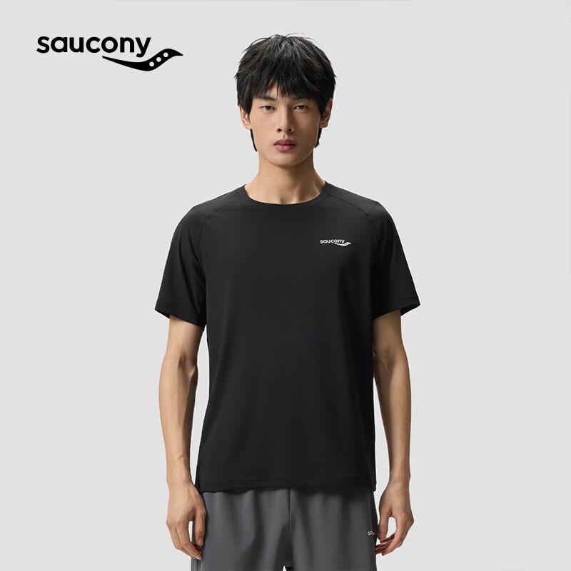 Мужская легкая быстросохнущая городская футболка Saucony M чёрный