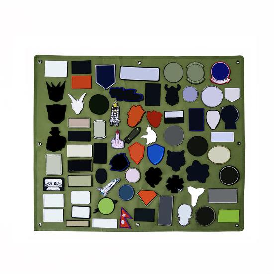 Taktyczna tablica do ekspozycji naszywek, montowana na ścianie, składana, wojskowa tablica na naszywki, rzep, uchwyt na naszywki taktyczne, na naszywki wojskowe, odznaki morale, imienne