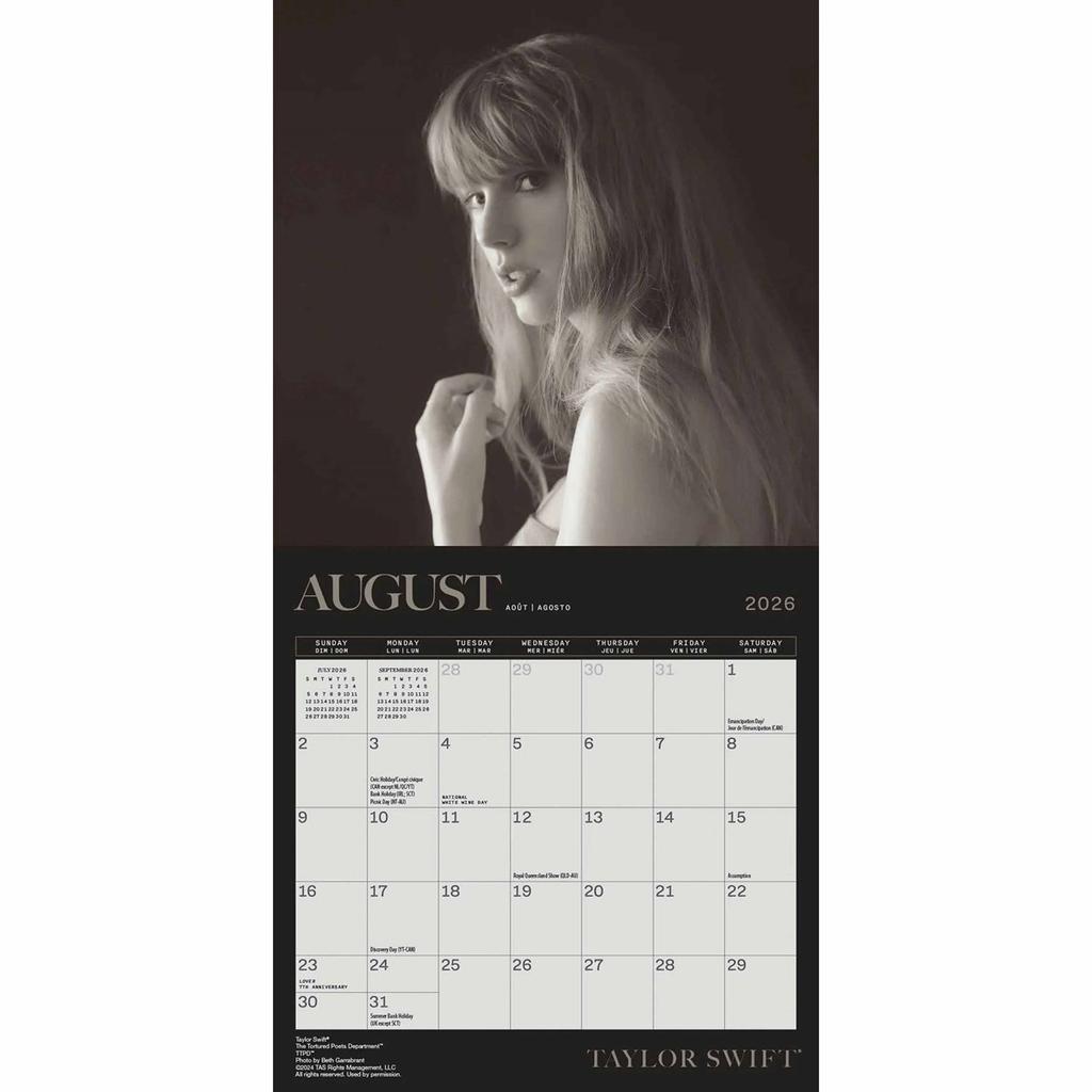 Taylor Swift 2026 Mini Calendar