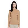 Teseulla Women'S Peach Brushed Turtleneck Regular Fit