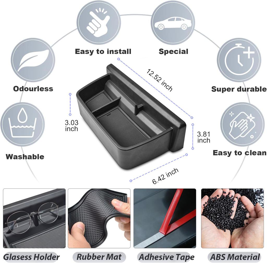 Sixthsmoy Für 2026 Honda Passport RTL/TrailSport Elite/TrailSport Mittelkonsole Armaturenbrett Organizer Aufbewahrungsbox hinter dem Bildschirm