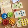 Wooden Arithmetic Multifunctional Clip Bead Learning Board Kid Puzzle Toy Set