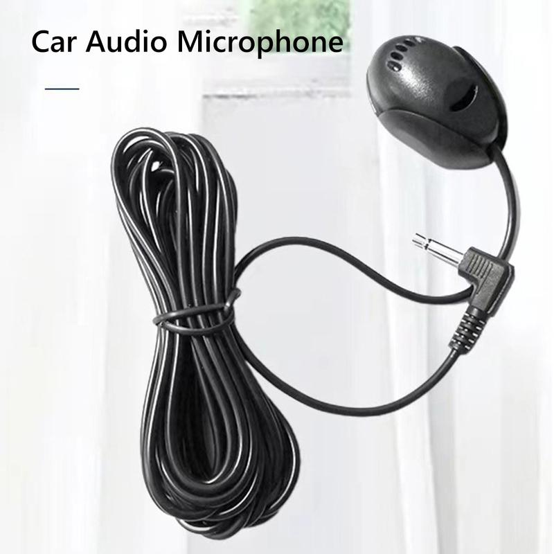 Portable Car Audio Microphone 3.5mm External Mic Intelligent Noise Reduction Microphone for Car Vehicle GPS Bluetooth-compatible