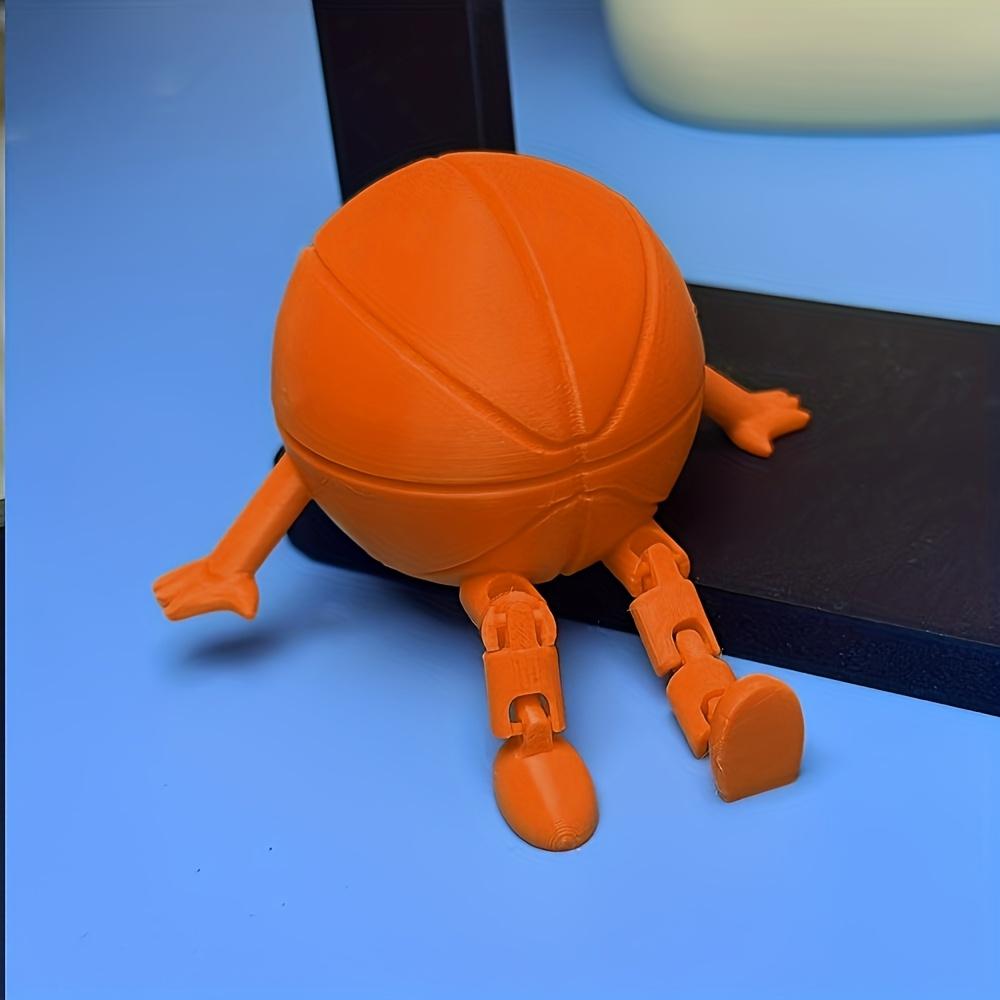 3D Printed Basketball Player Figurine with Movable Legs, Poseable Action Figure, Dynamic Action Decor for Desk -Dynamic Poseable