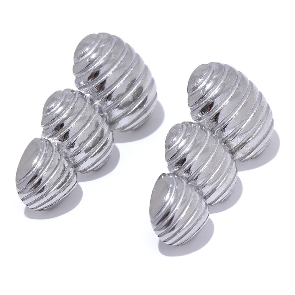 

Yhpup Big Promotion Stainless Steel Metal Geometric Statement Big Stud Earrings 18K PVD Plated Fashion Jewelry Wholesale