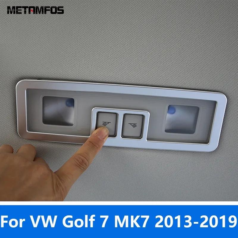 For Volkswagen VW Golf 7 MK7 2013-2017 2018  Matte Rear Reading Light Cover Trim Car Roof Lamp Frame Interior Accessories