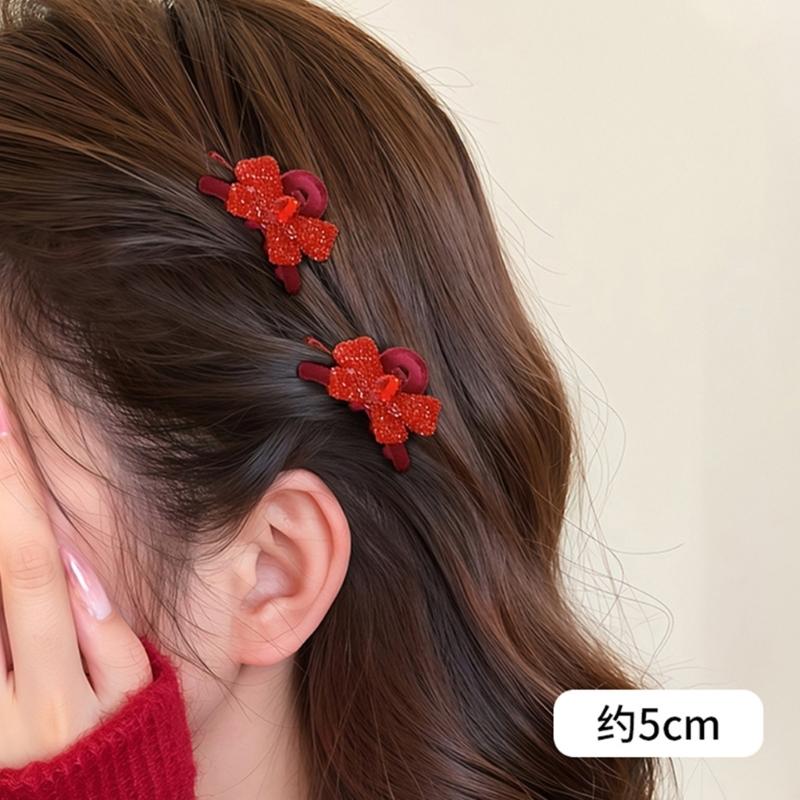 2PCS Rhinestones Bowknot Hair Clip for Women Girl Special Event and Casual Wear Enhancing Outfit Hair Styling Hair Claw