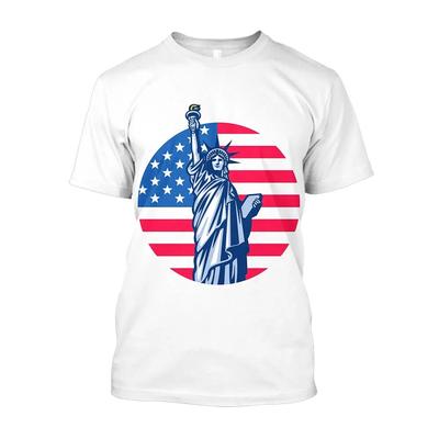 3D socha svobody tištěná trička s americkou vlajkou pro muže ležérní haradžuku módní trička unisex oblečení top