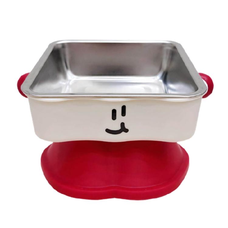 

Elevated Dog Feeders Bowl Double Stainless Steel Food Water Bowl with Antislip Pad For Home Travel Or Camping