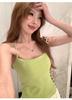 Sexy Hot Girl's Halter-Neck Tank Top Versatile Slimming Padded and Back-Highlighting Top for Women