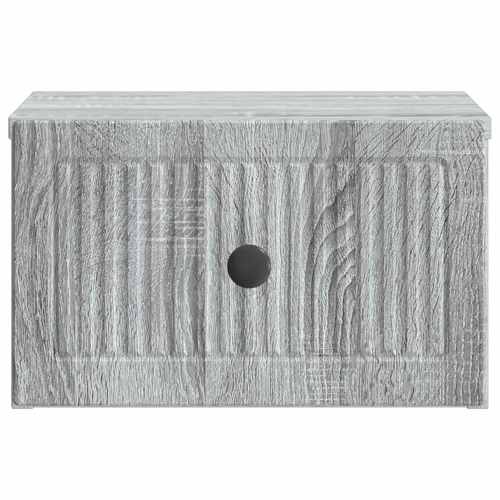 Wall Mounted Nightstand Grey Sonoma 33 x 34.5 x 20 cm