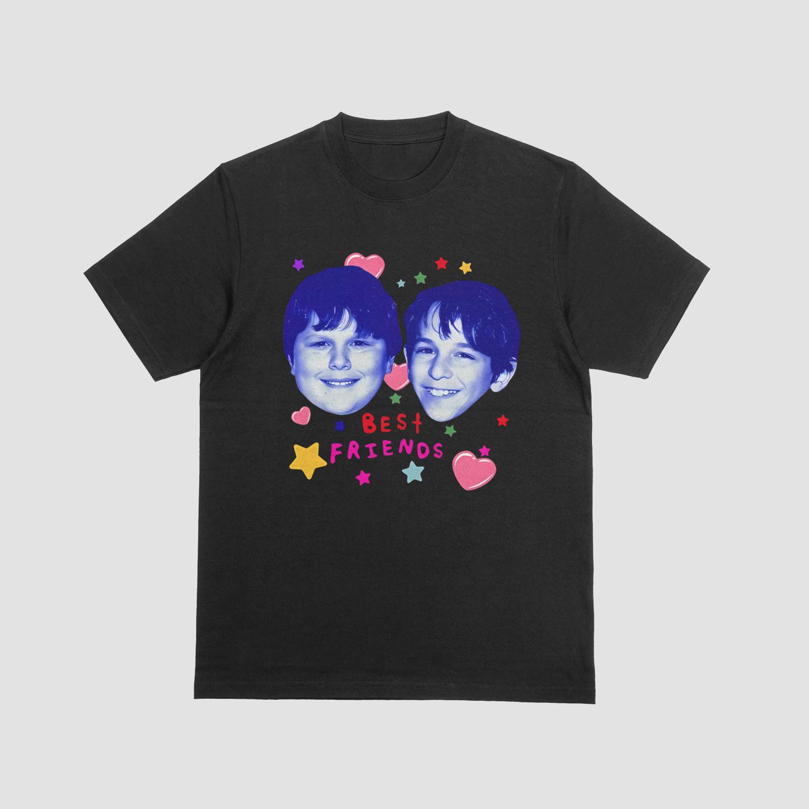 Best Friends Matching Shirt Cute Retro Faces Graphic Friendship T-Shirt S
