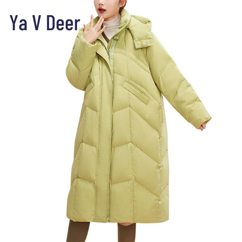 

Yalu ES Women s Long Detachable Hood Down Jacket M