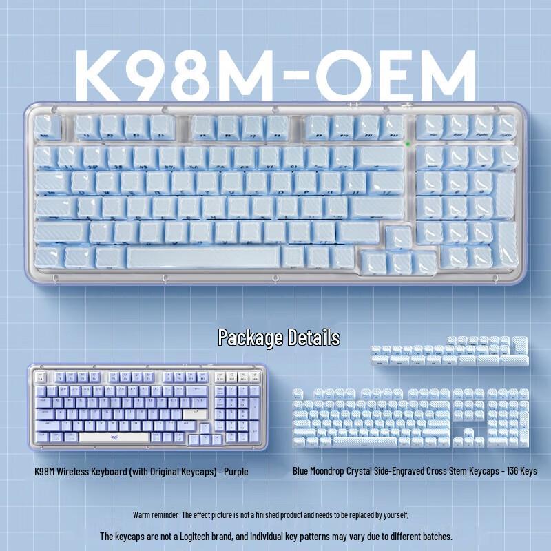 Logitech K98M Morang Ice Crystal Limited Custom Mechanical Keyboard