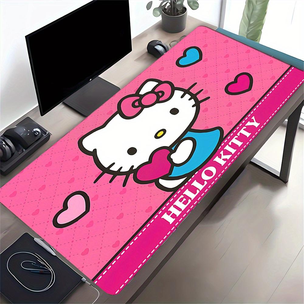 Hello Kitty, Hearts Themed XXL Mouse Pad - Non-slip Rubber Desk Mat for Gaming and Office Use, Multi-Function Keyboard and Mouse Pad, Ideal