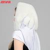 JERYAFUR Women Faux Fur Hooded Scarf, 2‑in‑1 Warm Plush Hat Scarf Combo for Cold Winter Daily Outdoor Wear