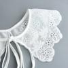 Female Hollow Flower Bowknots Fake Collar Shawl for Womens Blouse Top False Detachable Collar Female Shirt Faux Cols