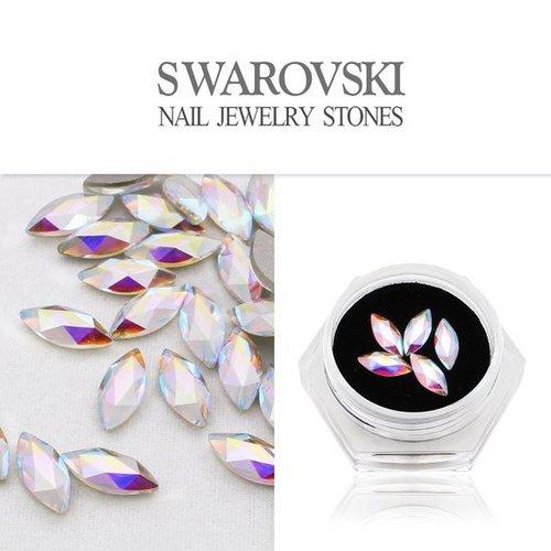 Swarovski Marquise Kristall AB Nail Art Fancy Stone 5 Stück DSJAF-2201-AB