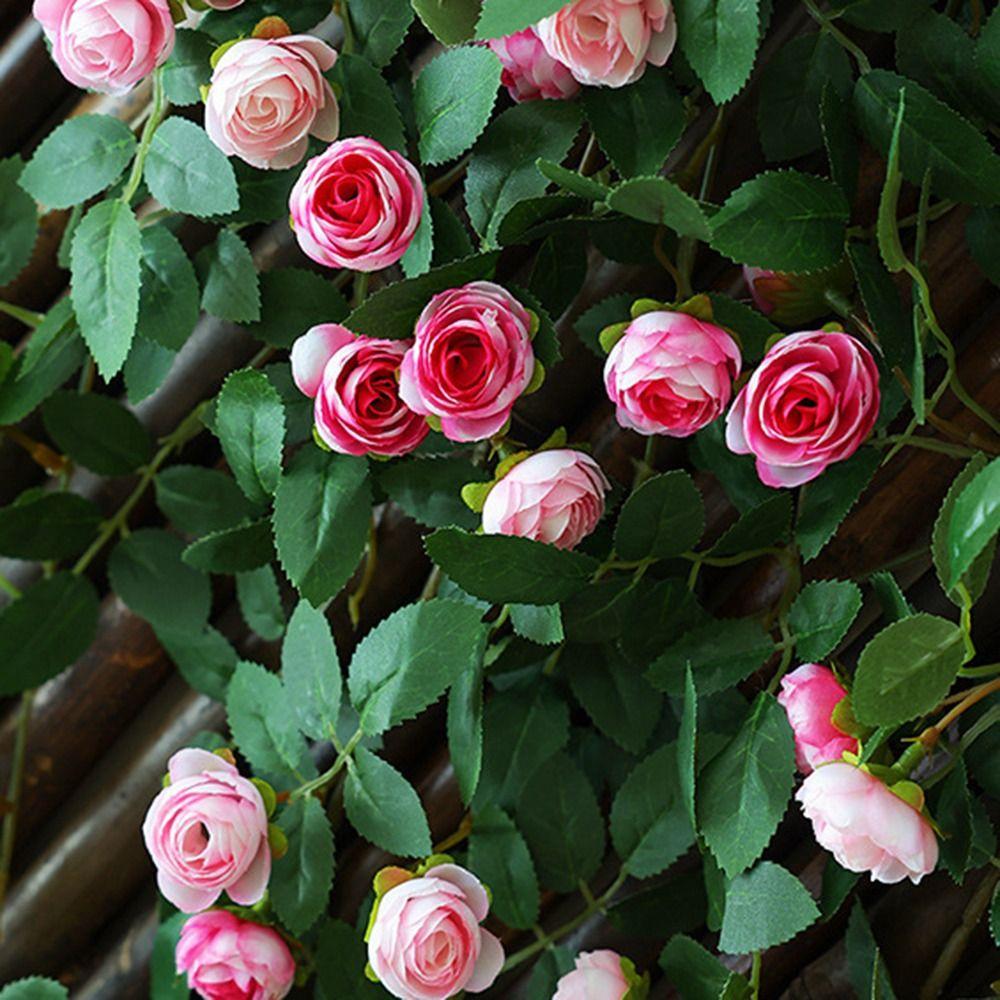 54/60 Heads Fake Rose Flowers Vine Real Touch Decoration Bouquet Artificial Flower  Balcony Decor