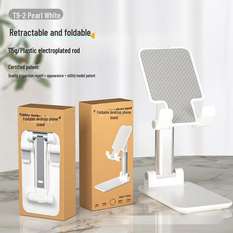 Adjustable Folding Mobile Phone Stand with Clip, Telescopic Desktop Holder, Portable Rotating Ring, Customizable Logo.