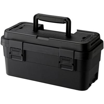 RISU Storage Box Trunk Cargo Stack Cargo Approx. 6L Black Made In Japan S-6 Toolbox Outdoor Storage Camping Waterproof GHON188
