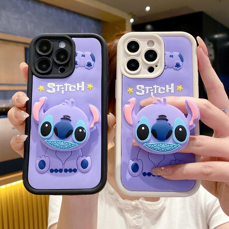 Applicable To Samsung A57 A37 Cartoon Mobile Phone Case A17 Cute Stitch A37 Sticker S25 Lens Protection