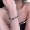 Y2k Star Pendant Bracelet PU Leather Multilayer Hand Rope Cool Punk Bracelet Necklace  Party