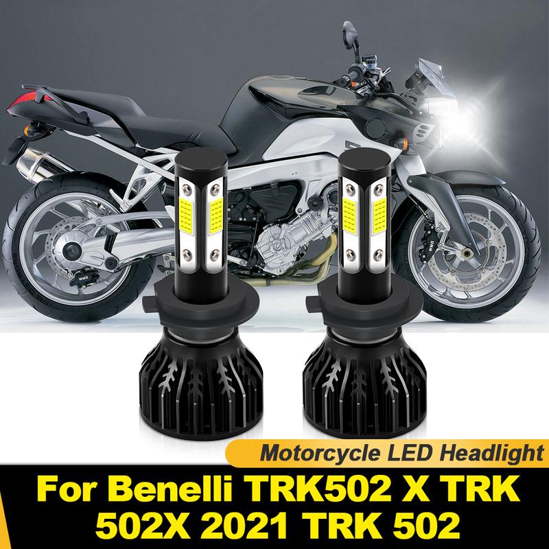 H7 LED Headlight Bulbs 120w 30000LM Super Bright Motorcycle Lights 6000K White For Benelli TRK502 X TRK 502X  TRK 502 1PC Moto Headlight
