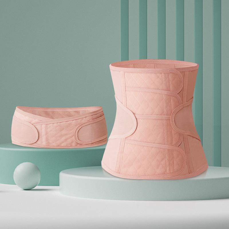 

Postpartum Abdominal Binder: Pure Cotton Gauze Tummy Wrap for Natural Birth and C-Section Recovery L