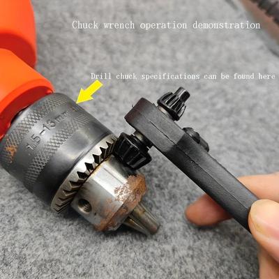 Chiave a mandrino speciale per trapano elettrico Chiave a cricchetto 2 in 1 a risparmio di manodopera Smontaggio rapido Mandrino a tre ganasce Accessorio per trapano a pistola
