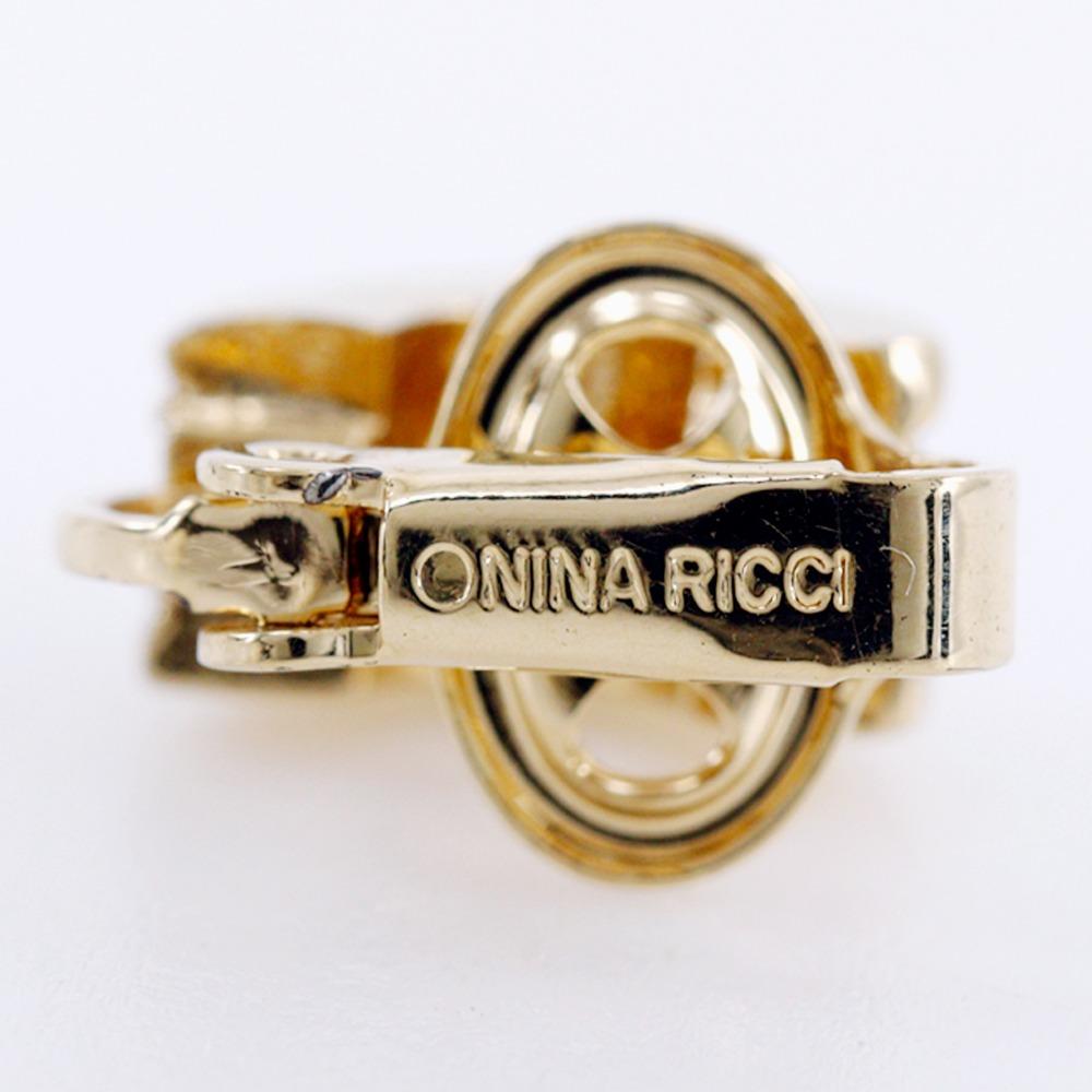 Nina Ricci Náušnice Pozlacené Zlato/Rhinestone 4.5g Dámské Použité