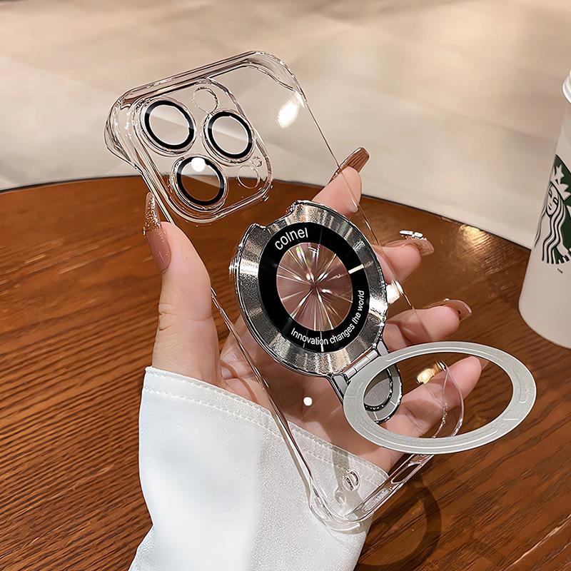 

Подходит для iPhone16 Магнитный чехол для телефона Apple 15 Promax Защитный чехол 14 Прозрачное гальваническое покрытие без бортика iPhone 11Promax