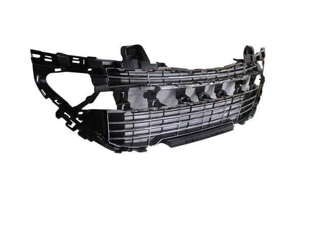 Front Bumper Grille for Peugeot 308 2008-2011, Black with Nickel-plated Strips Oem 7414VP