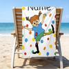 Serviette de plage ultra-douce personnalisée avec le thème de Fifi, idéale pour la piscine, le camping, la plongée, essentiel de voyage parfait, serviette de plage vibrante
