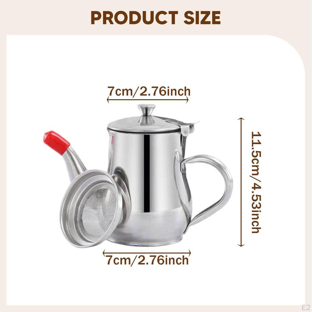 Container, Portable Kitchen Oil Storage Container with Strainer, Dispenser And Jug for Cooking in