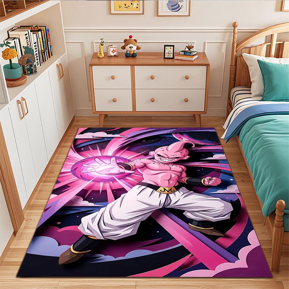"Pink Warrior with Energy Blast" Patterned carpet, suitable as a non slip play mat for the living room and bedroom sofa
