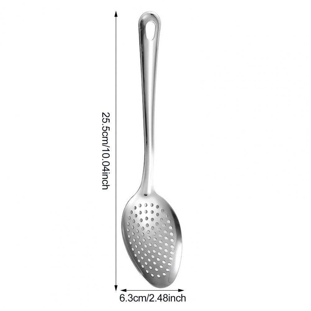 Stainless Steel Insulated Handle Cookware Portable Slotted Utensil Stainless Steel Long Handle Slotted Spoon Set for Buffet
