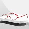 Retro Ultra-licht Metall Halb Rahmen Lesebrille Tragbare Männer Frauen Leser Optische Spektakel Kleine Rahmen Brillen